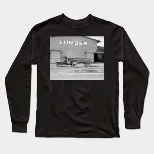 Lumber Delivery Truck, 1925. Vintage Photo Long Sleeve T-Shirt